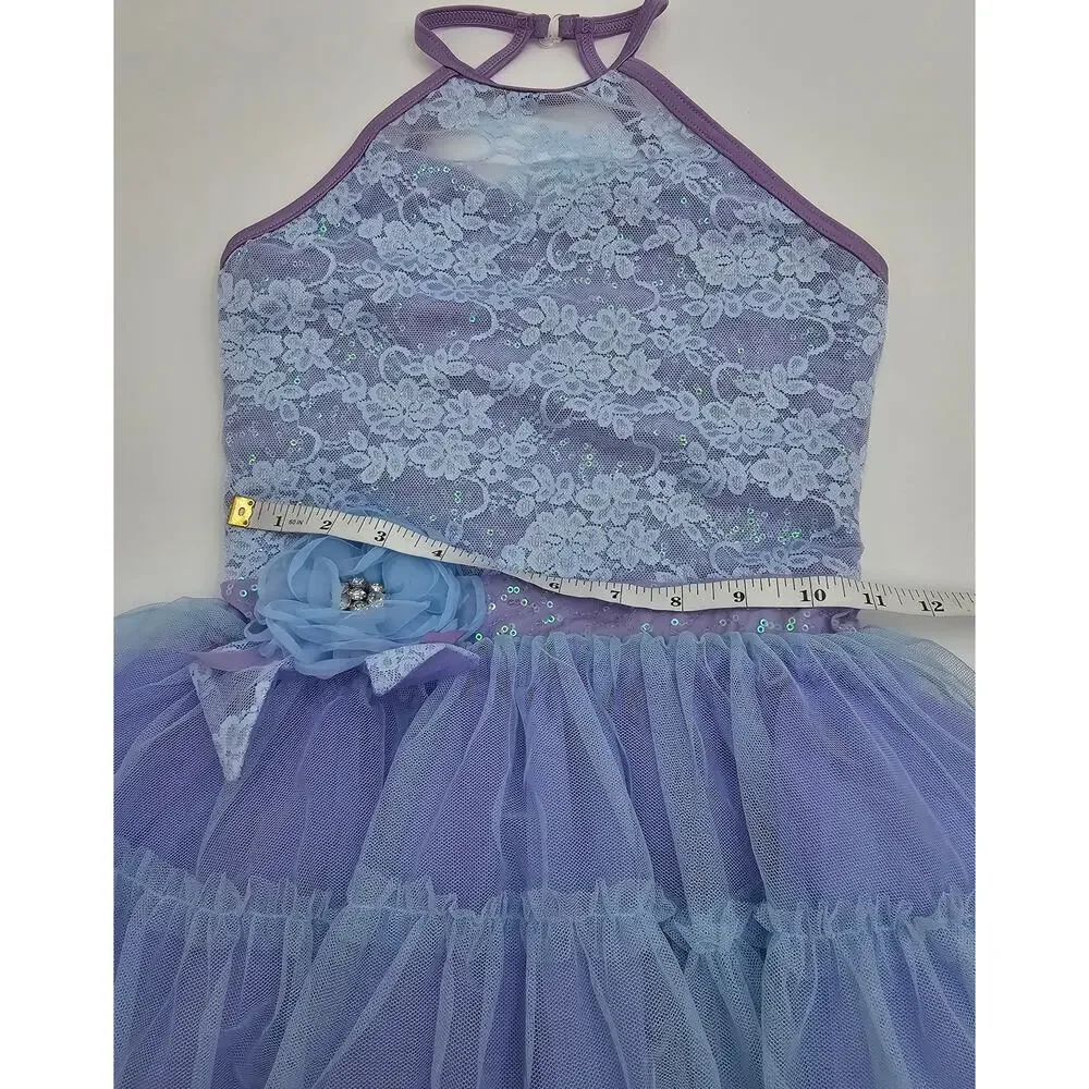 Weissman Dancewear Girls Size MC 10/12 Blue and Purple Costume/Fairy Dress Up